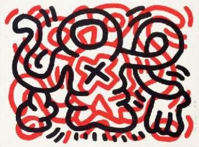 Ludo 3 - Signed Print by Keith Haring 1985 - MyArtBroker