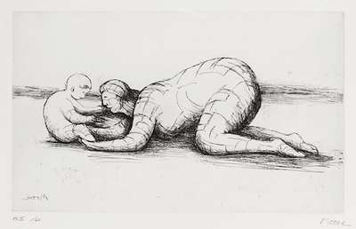Mother And Child X - Signed Print by Henry Moore 1983 - MyArtBroker