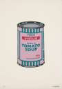 Banksy: Soup Can (pink, emerald and raspberry) - Signed Print
