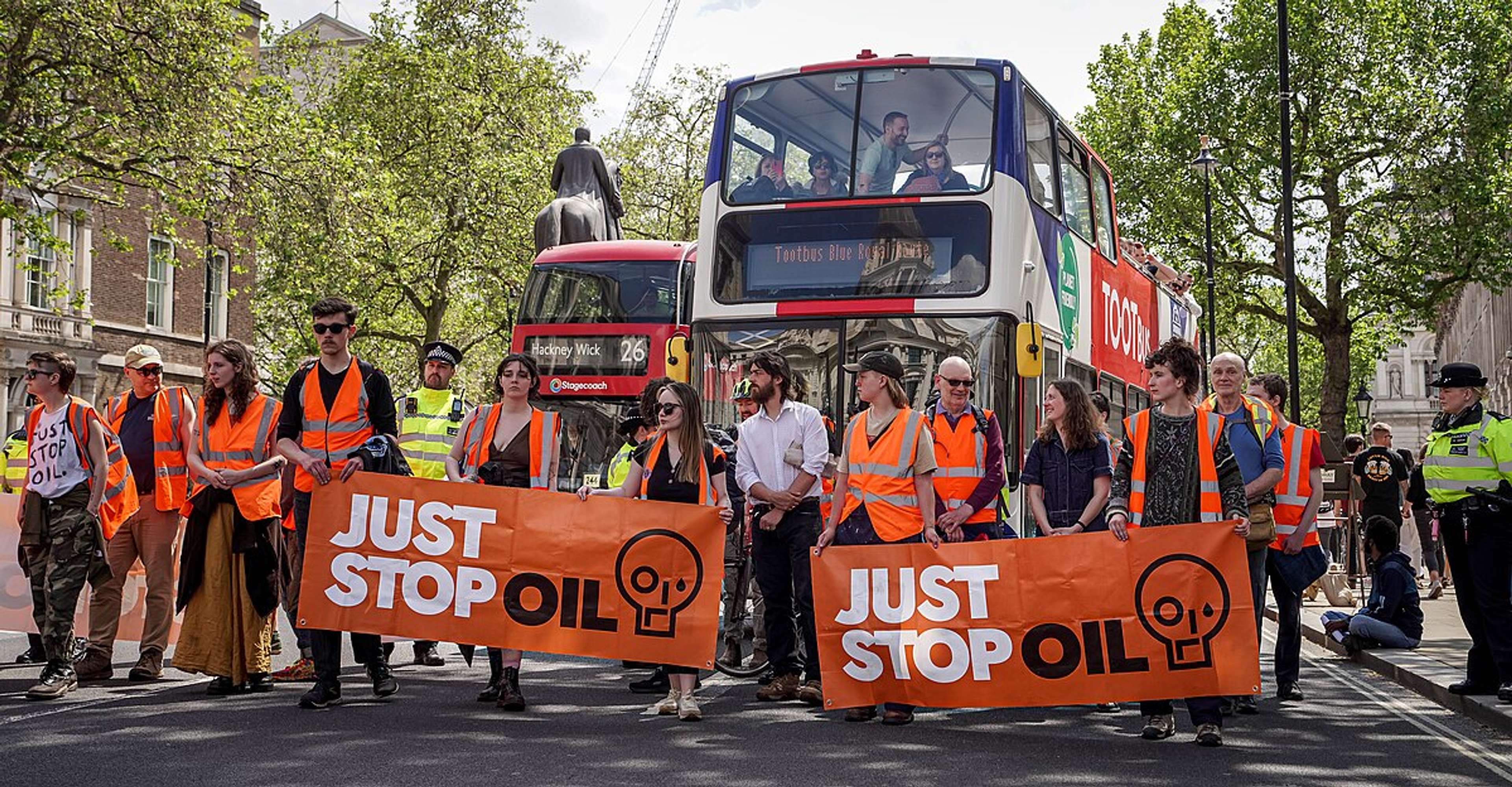 Just Stop Oil Walking Up Whitehall 