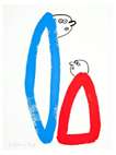 The Story Of Red And Blue 14 - Signed Print
