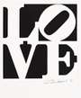 Robert Indiana: The Book Of Love (white and black) - Signed Print