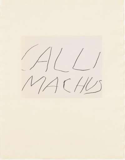 Callimachus - Signed Print by Cy Twombly 1978 - MyArtBroker