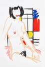 Tom Wesselmann: Monica Sitting With Mondrian - Signed Print