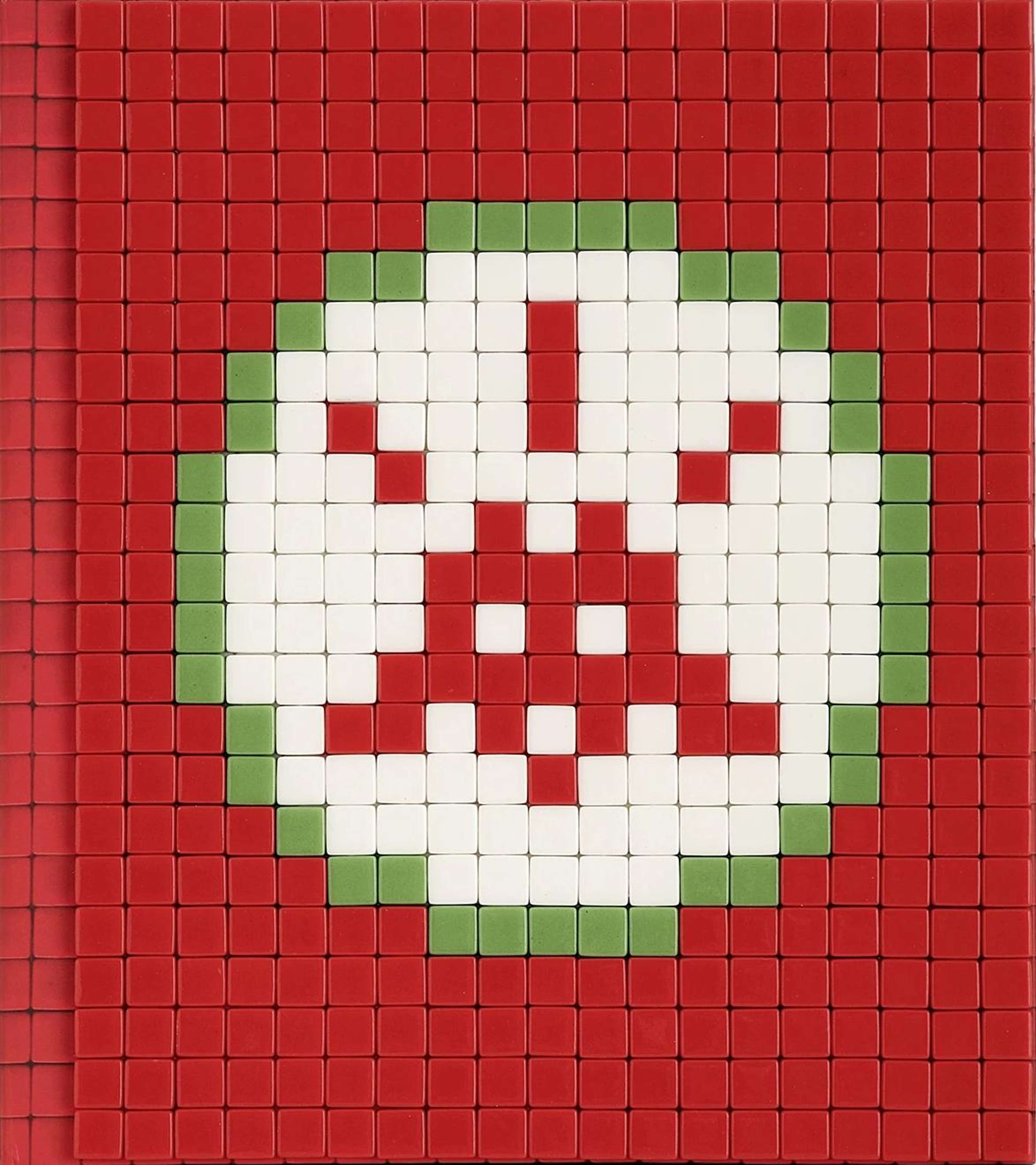 Motif en mosaïque rouge, blanc et vert