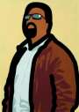 Julian Opie: Tourist With Beard - Signed Print
