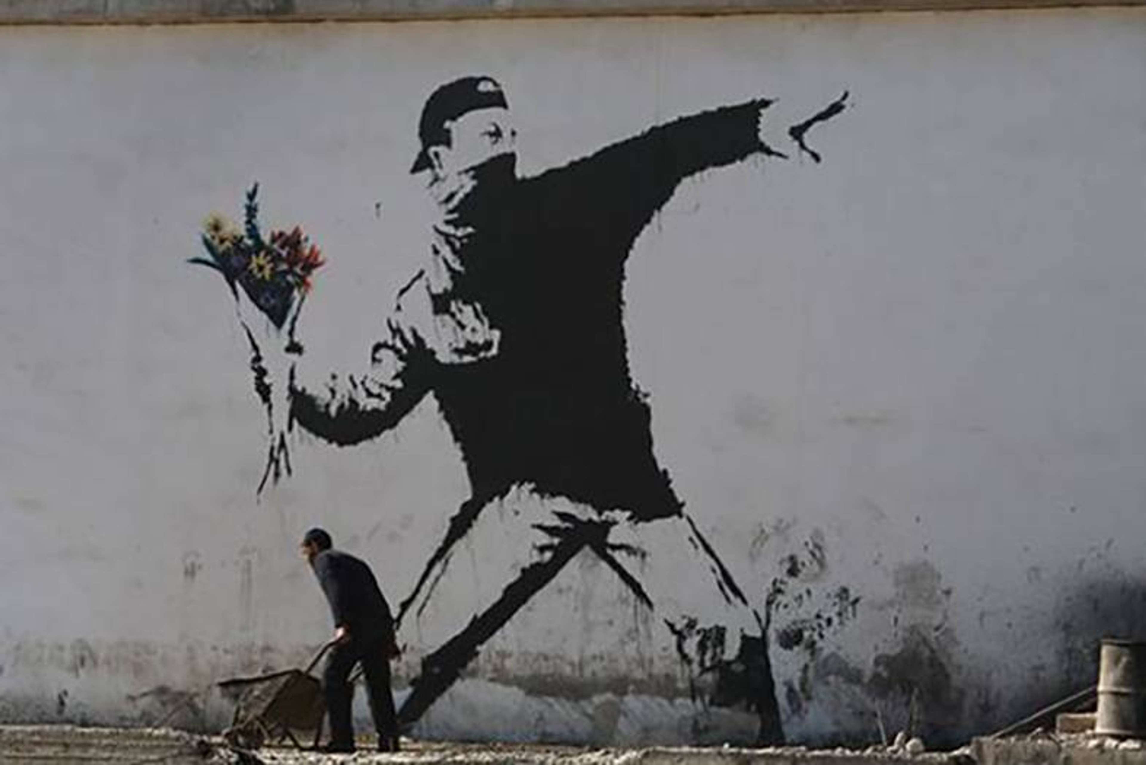 Flower Thrower (Palestine) par Banksy - MyArtBroker