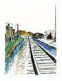 Bob Dylan: Train Tracks White (2012) - Signed Print