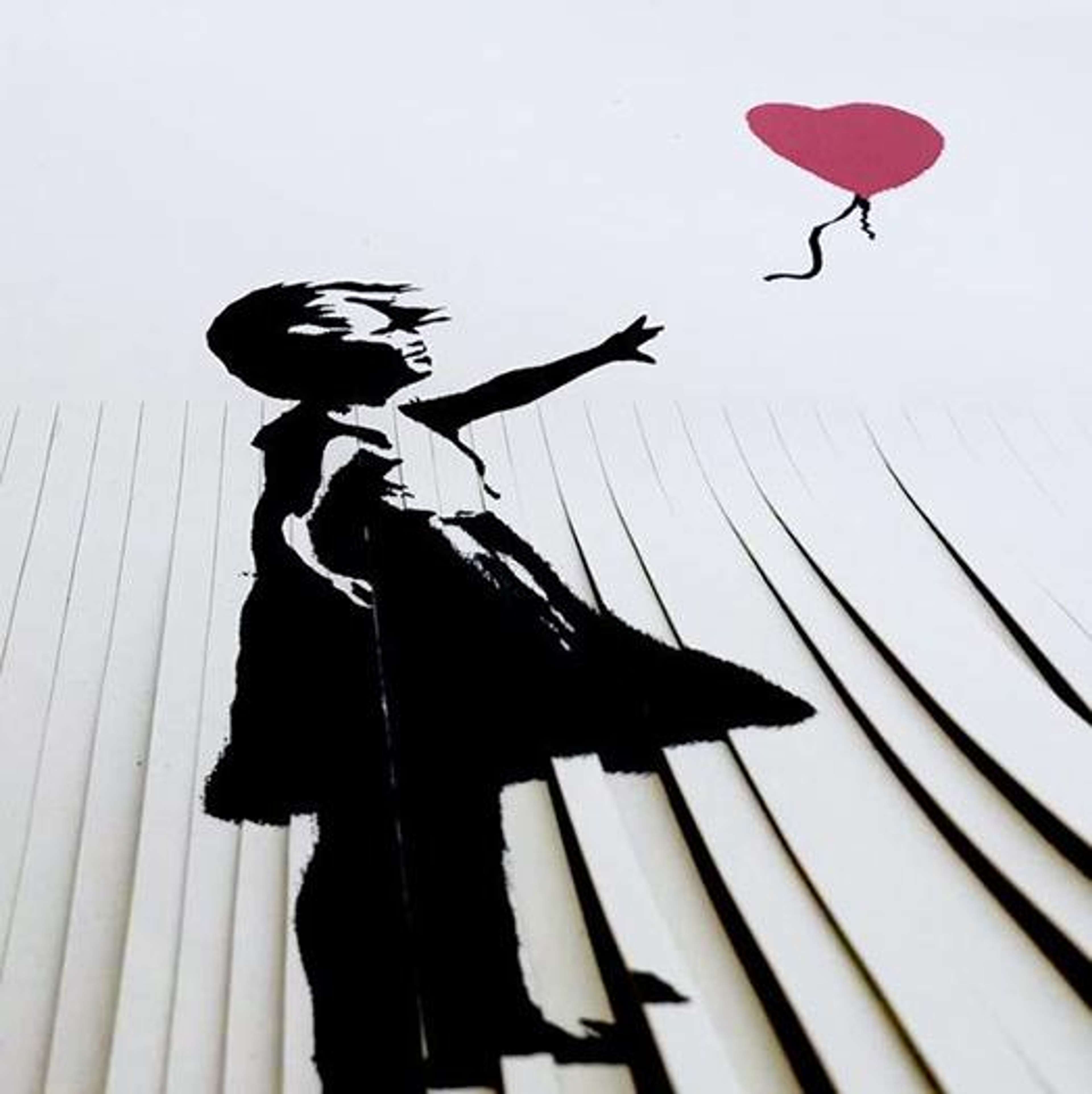 « Shredded Girl With Balloon » de Banksy