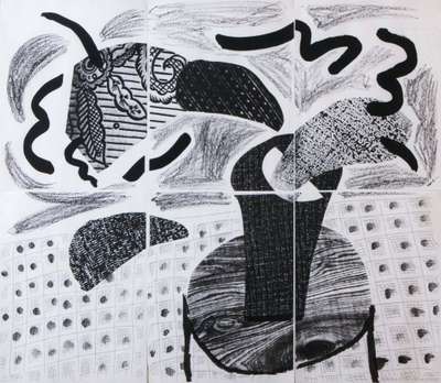 Black Plant On Table - Signed Print by David Hockney 1986 - MyArtBroker