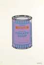 Banksy: Soup Can (violet, blue and tan) - Signed Print