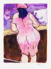 Woman In Red Lion Pub Pink (2018) - Signed Print