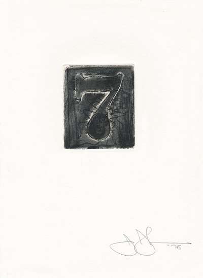 7 (ULAE 163) - Signed Print by Jasper Johns 1975 - MyArtBroker