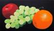 Still Life With Apple, Orange And Grapes - Signed Print