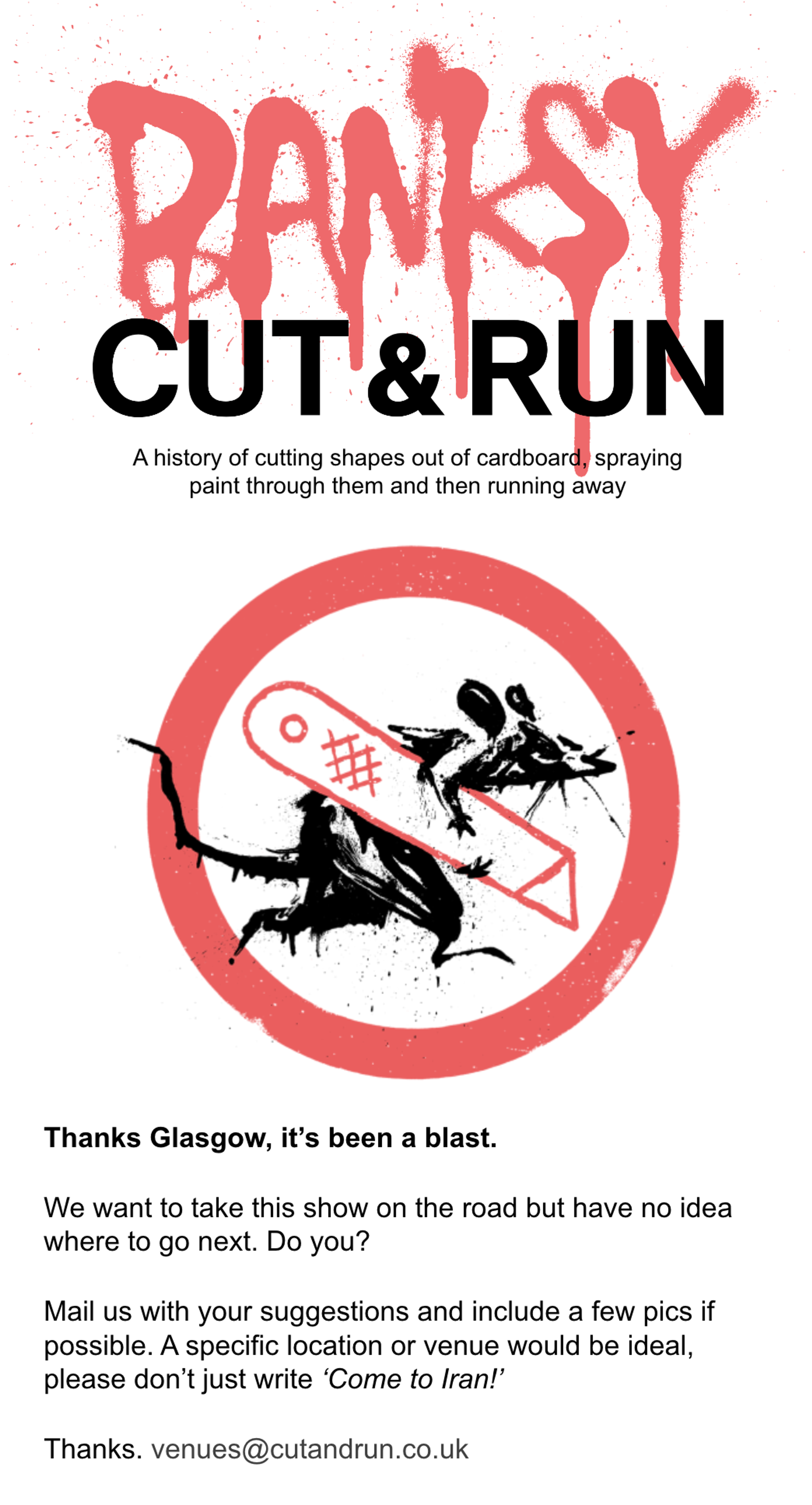 Capture d'écran du site web Cut & Run