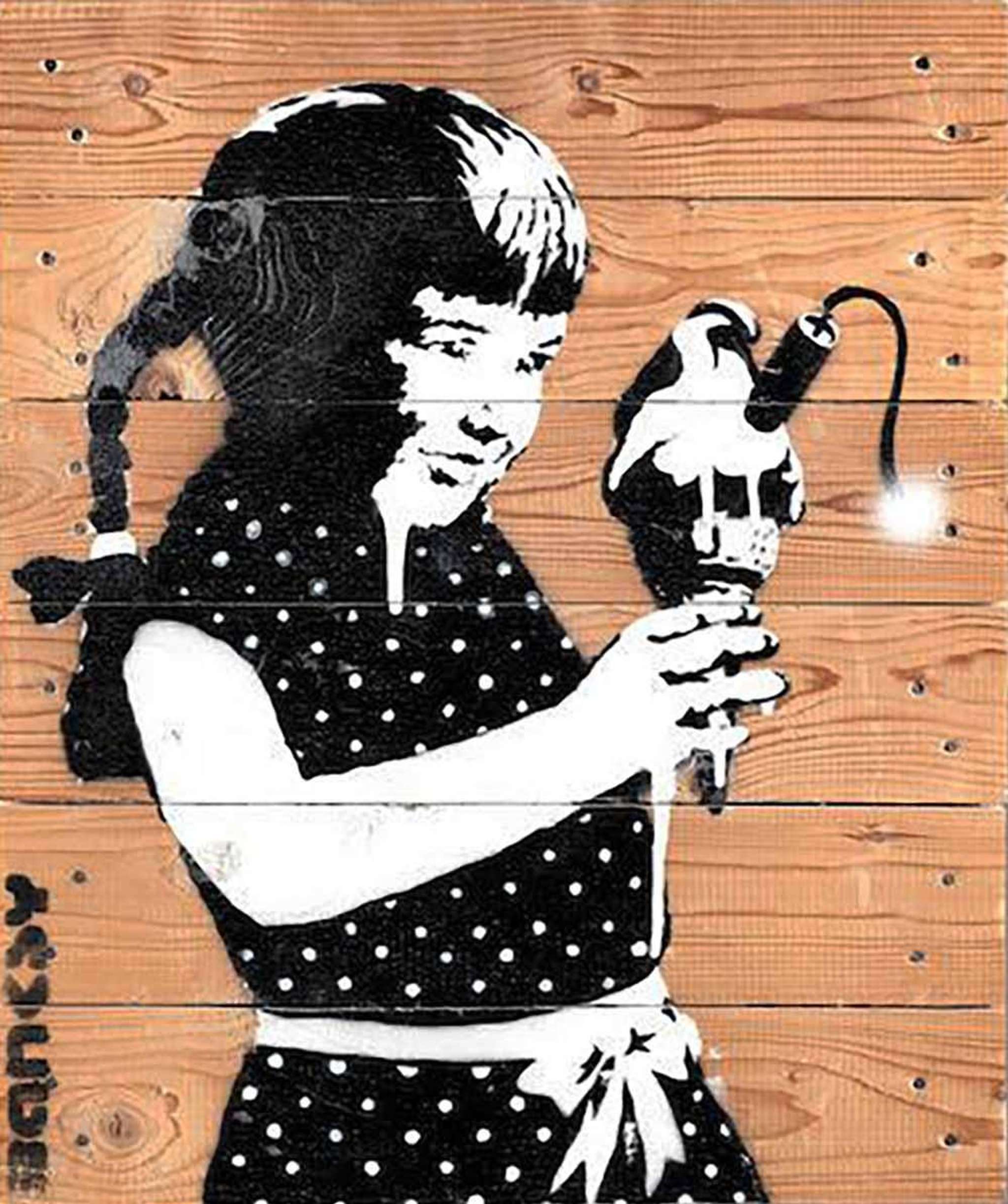 L'œuvre de Banksy « Girl With Ice Cream On Palette »
