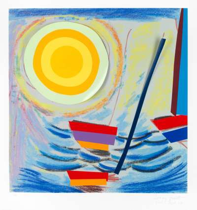 Sun And Boats - Signed Print by Sir Terry Frost 2003 - MyArtBroker