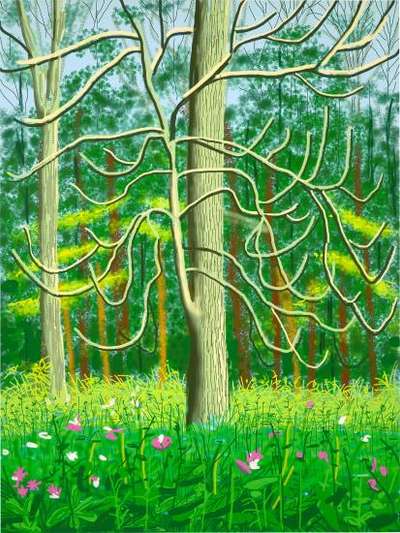 The Arrival Of Spring In Woldgate, East Yorkshire In 2011 (twenty eleven) - 4 May - Signed Print by David Hockney 2011 - MyArtBroker