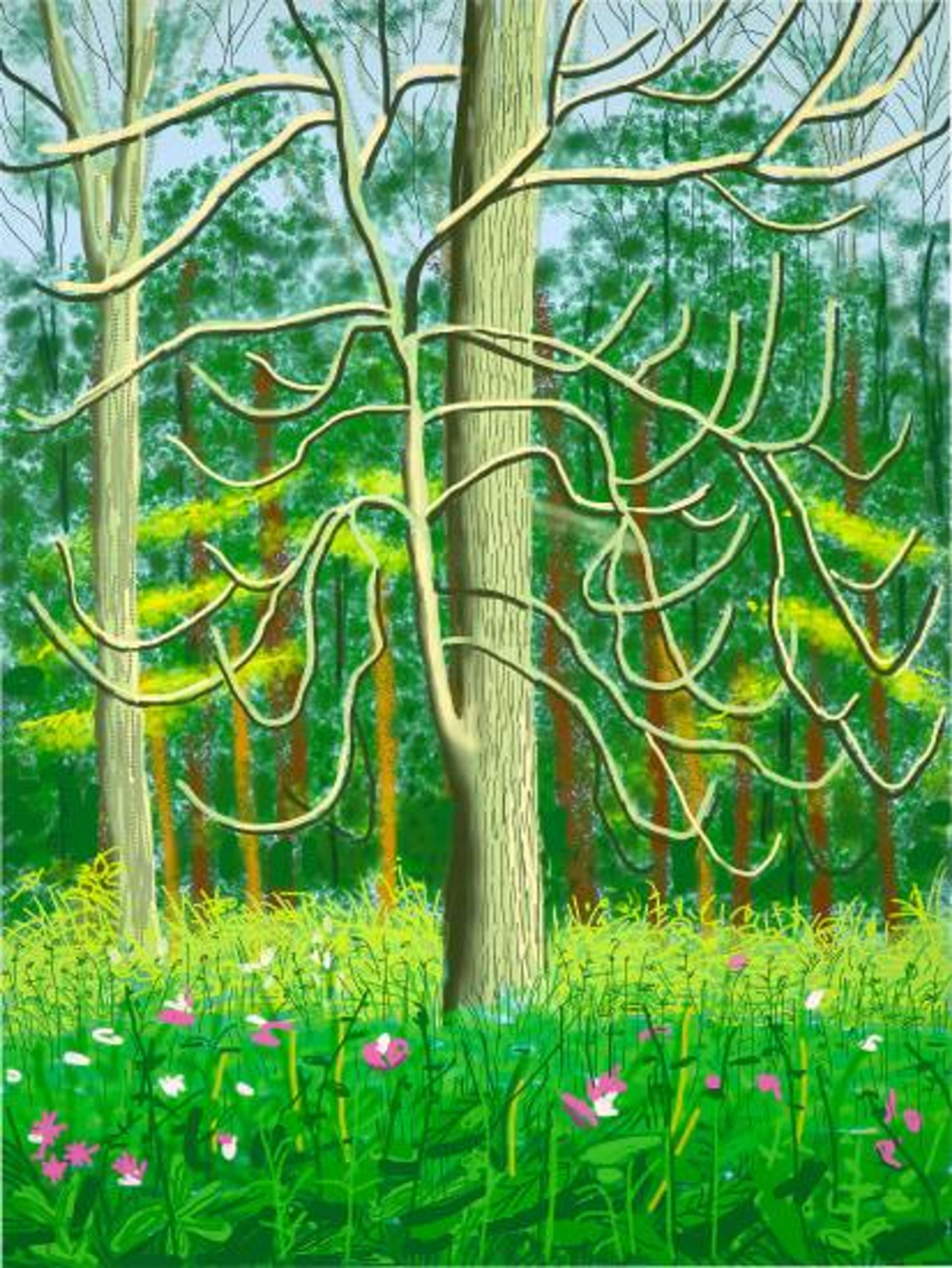 L'arrivée du printemps à Woldgate East Yorkshire le 4 mai 2011 par David Hockney - MyArtBroker