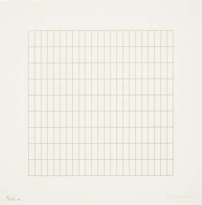 On A Clear Day 2 - Signed Print by Agnes Martin 1973 - MyArtBroker