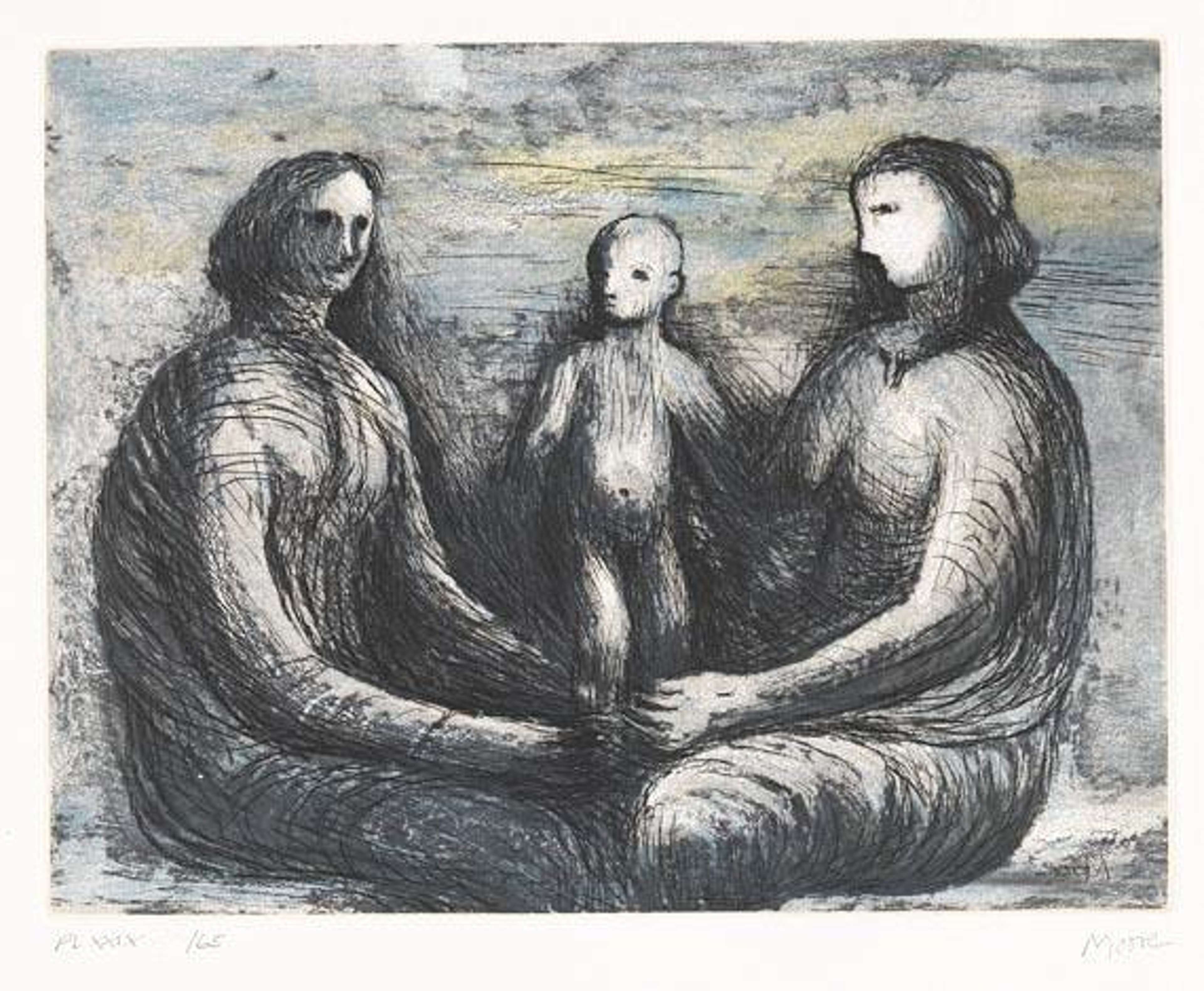 Mother And Child XXIX - Signed Print by Henry Moore 1983 - MyArtBroker