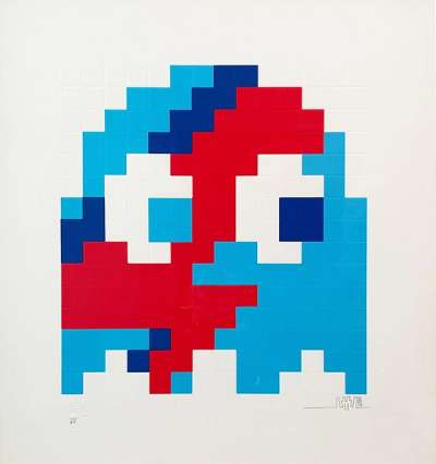 Aladdin Sane (blue) - Signed Print by Invader 2014 - MyArtBroker