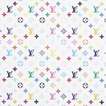 Monogram (multicolour, white) - Signed Print