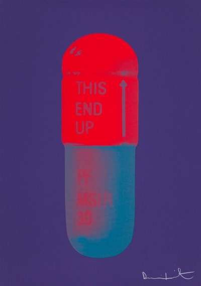 The Cure (violet, electric red, powder blue) - Signed Print by Damien Hirst 2014 - MyArtBroker
