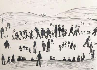 Sunday Afternoon - Signed Print by L S Lowry 1969 - MyArtBroker