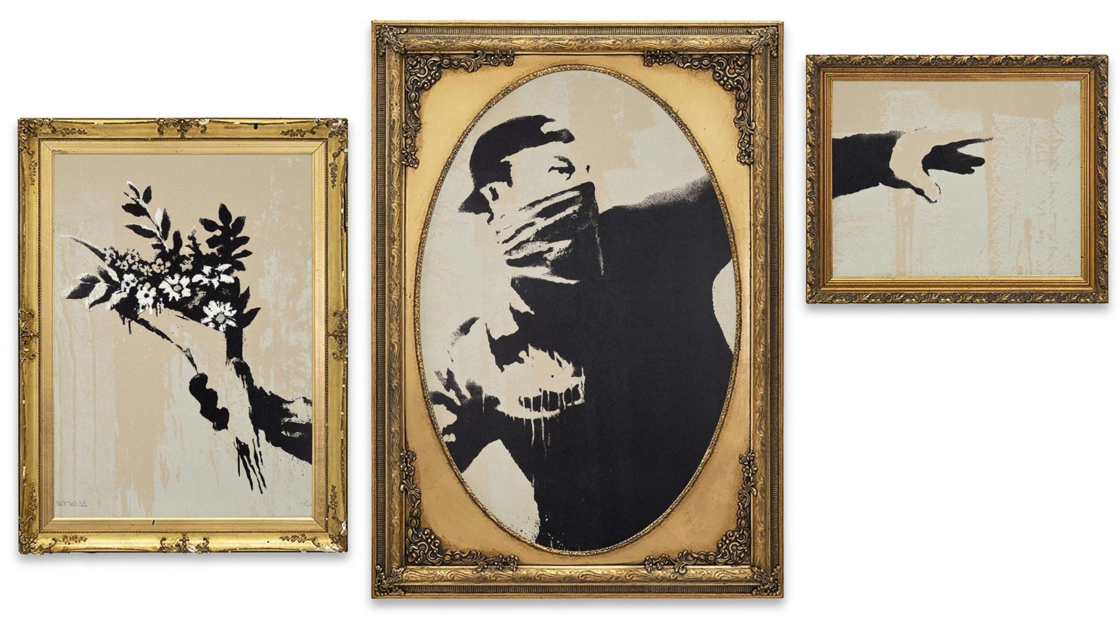 Thrower (Grey) VIP - Signed Print by Banksy 2019 - MyArtBroker