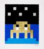 Invader: Space One (gold) - Signed Print