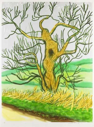The Arrival Of Spring In Woldgate, East Yorkshire In 2011 (twenty eleven) - 22 March - Signed Print by David Hockney 2011 - MyArtBroker