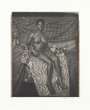 Mickalene Thomas: Portrait Of Marie Sitting In Black And White - Signed Print