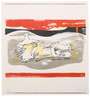 Henry Moore: Reclining Figure With Red Stripes - Signed Print