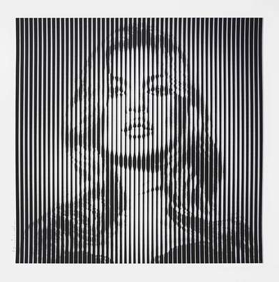 Fame Moss (black on grey) - Signed Print by Mr Brainwash 2015 - MyArtBroker