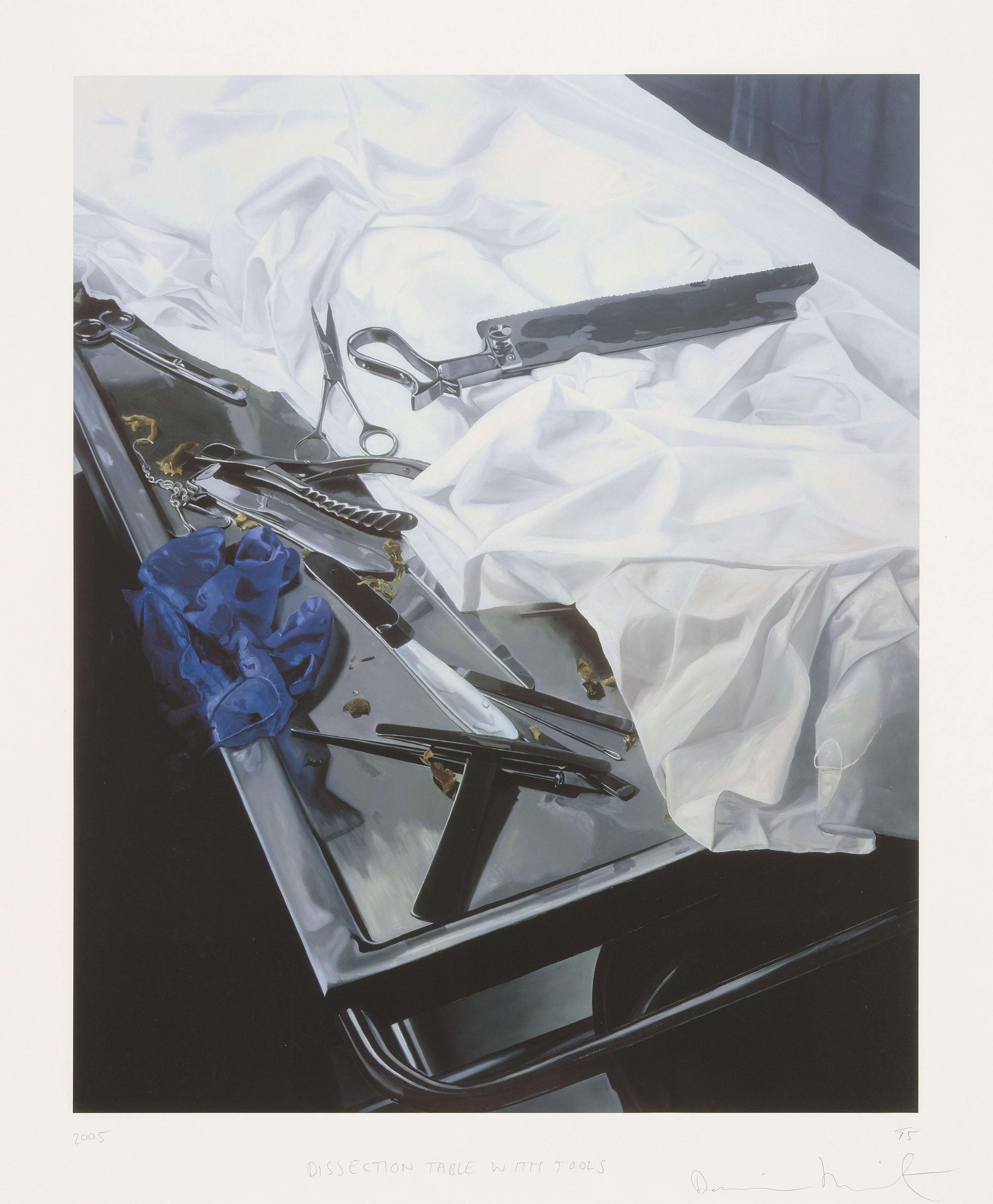 Table de dissection avec outils de Damien Hirst