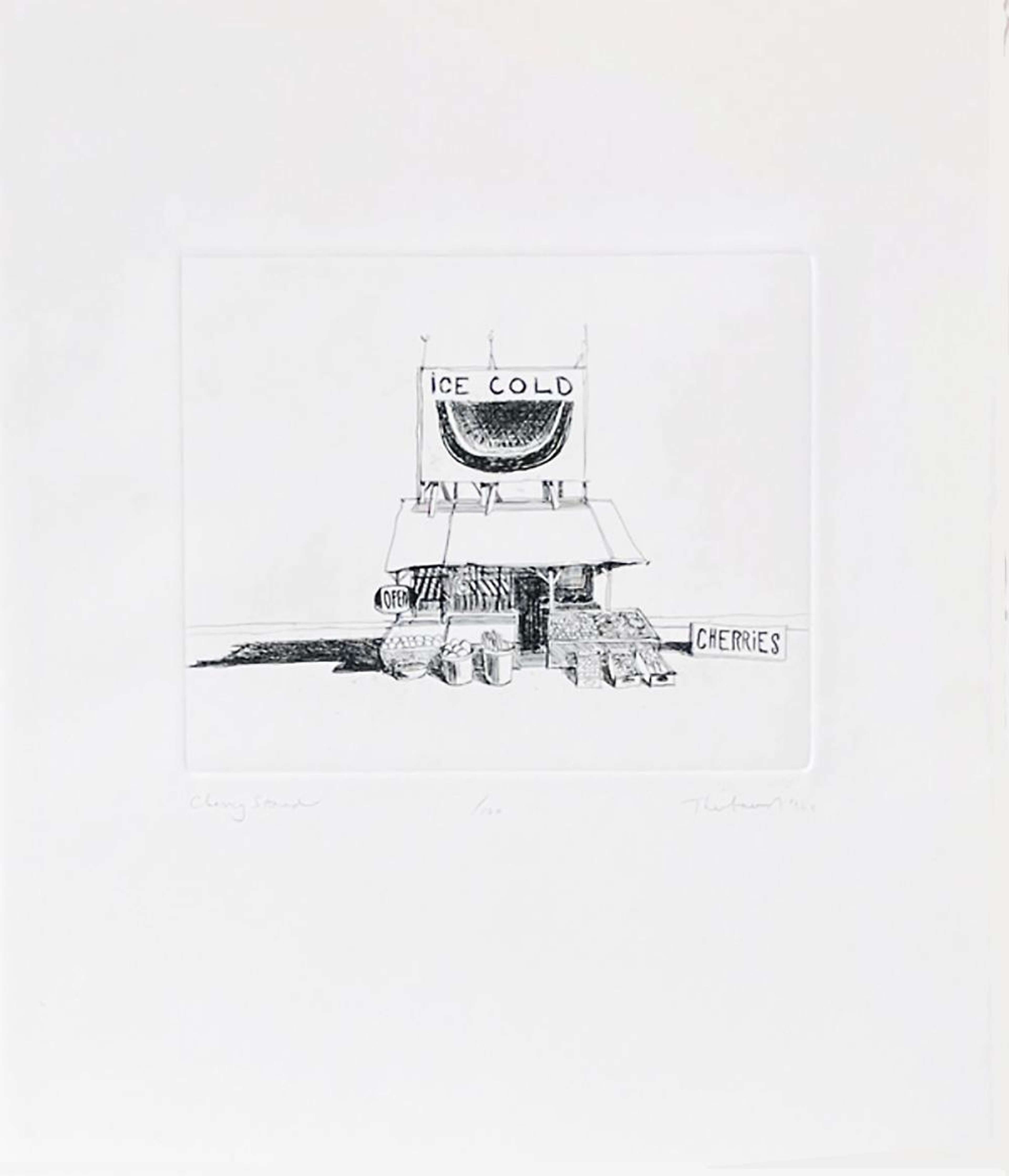 Cherry Stand - Signed Print by Wayne Thiebaud 1964 - MyArtBroker