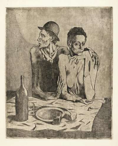 Le Repas Frugal - Unsigned Print by Pablo Picasso 1904 - MyArtBroker