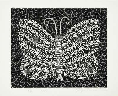 Butterfly, Kusama 18 - Signed Print by Yayoi Kusama 1982 - MyArtBroker