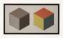 Sol Lewitt: Double Cubes In Grays And Colours Superimposed - Signed Print