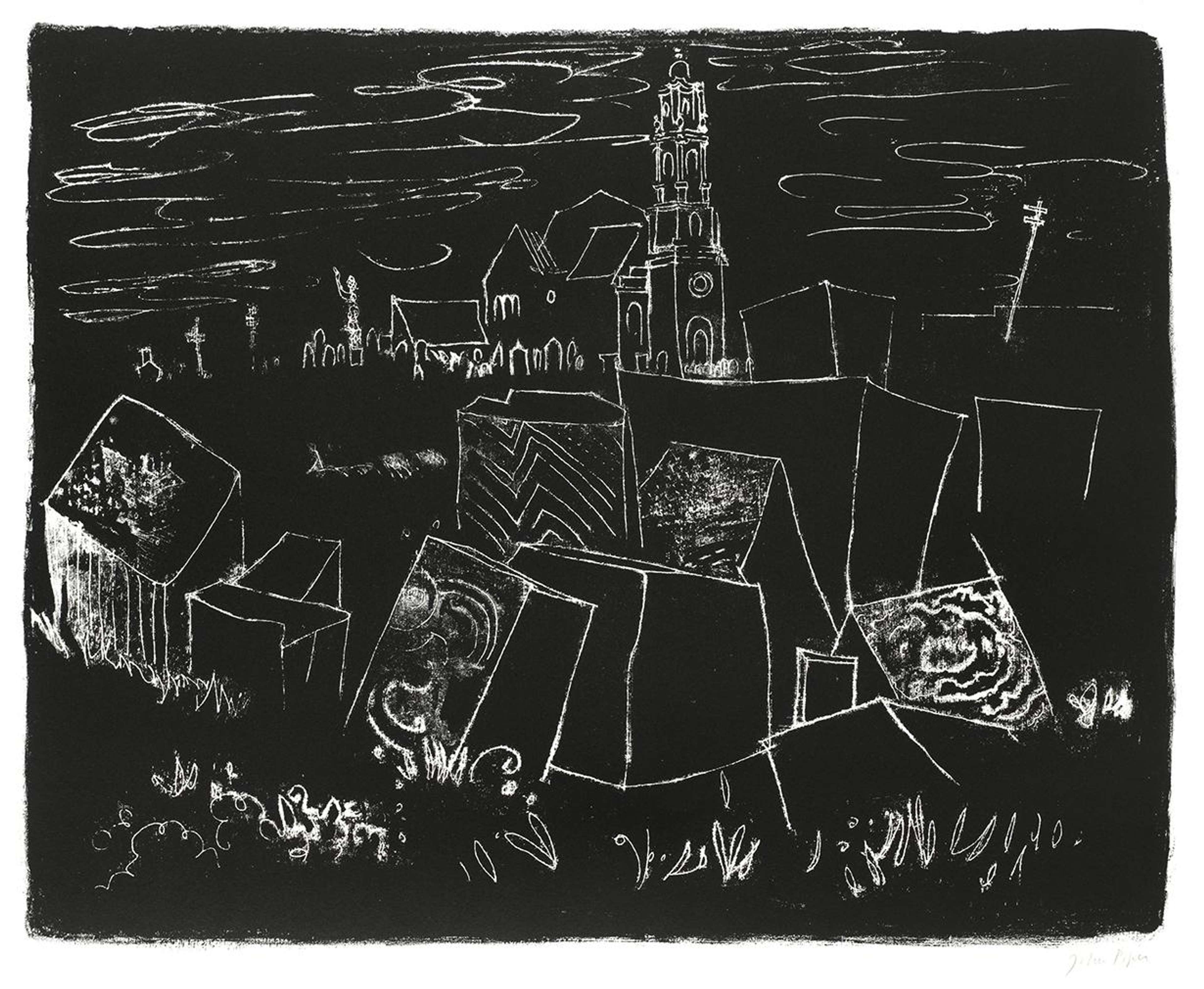 Easton, Portland: St George Reforne - Signed Print by John Piper 1964 - MyArtBroker