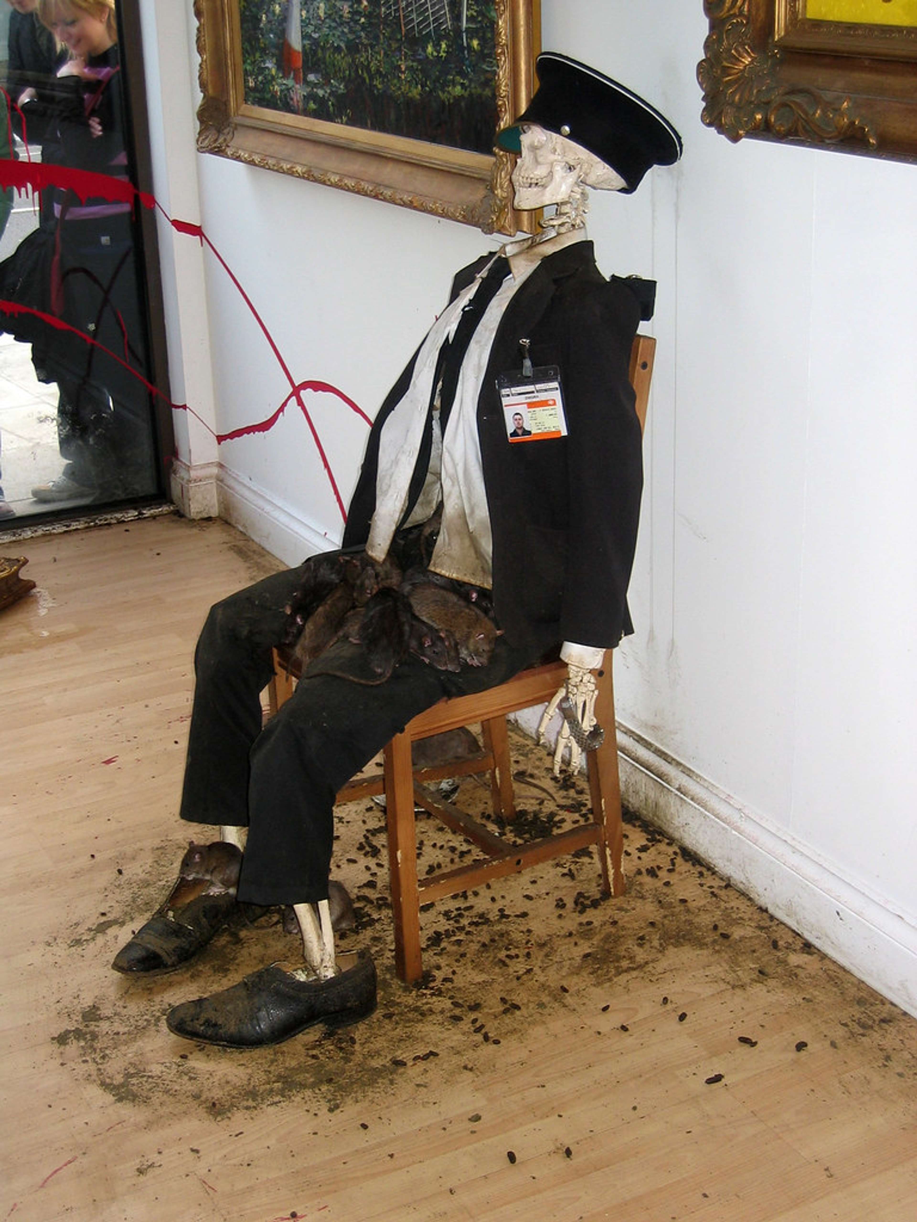 « Garde de sécurité mort », exposition d'huiles brutes par Banksy - MyArtBroker