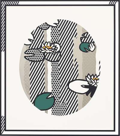 Water Lilies – Pink Flower - Signed Print by Roy Lichtenstein 1992 - MyArtBroker