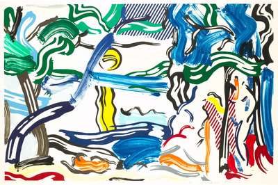 Moonscape (C. 212) - Signed Print by Roy Lichtenstein 1985 - MyArtBroker