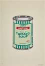 Banksy: Soup Can (mint, emerald and cherry) - Signed Print
