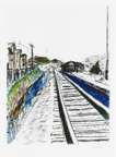 Train Tracks White (2010) - Signed Print