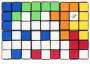Invader: 6 Cubes (orange and yellow) - Signed Print