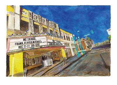 East L.A. Side Street - Signed Print by Bob Dylan 2016 - MyArtBroker