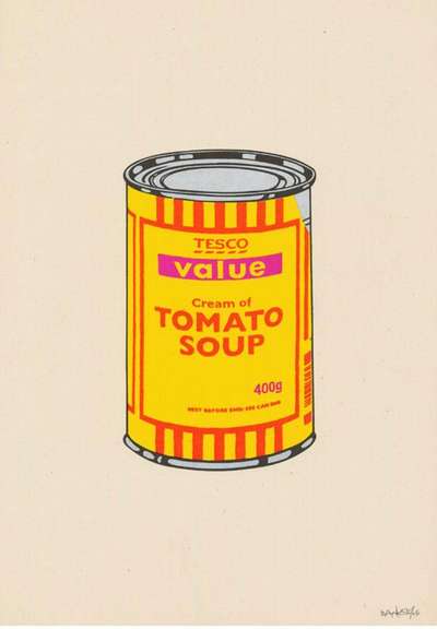 Soup Can (banana, orange and hot pink) - Signed Print by Banksy 2005 - MyArtBroker
