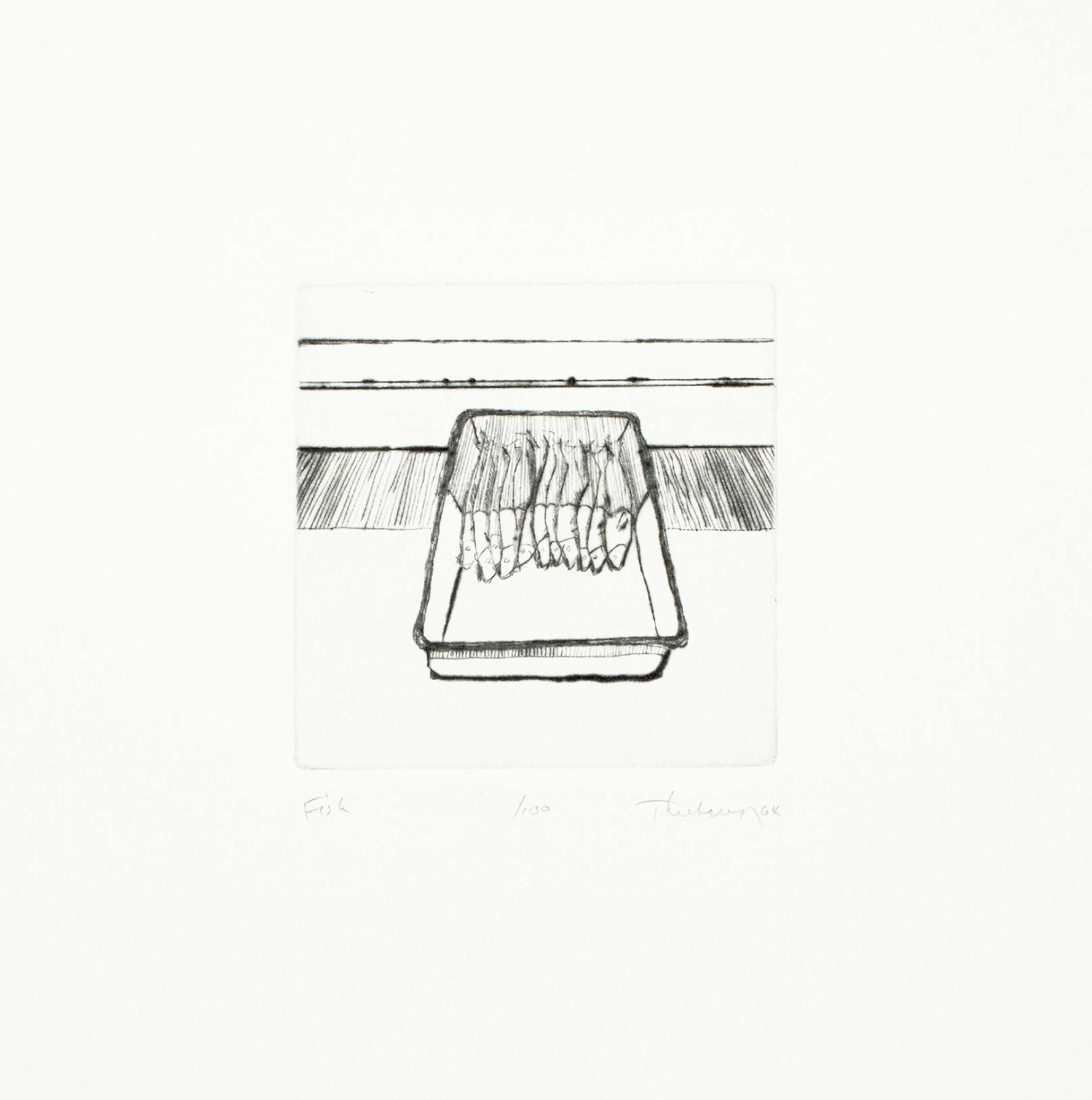 Fish - Signed Print by Wayne Thiebaud 1964 - MyArtBroker